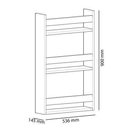 Estante de pared LEON 90x53,6 cm blanco