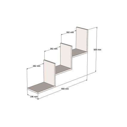 Estante de pared MIST 60x90 cm blanco