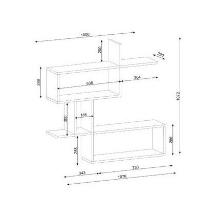 Estante de pared MONTERA 107x107 cm blanco