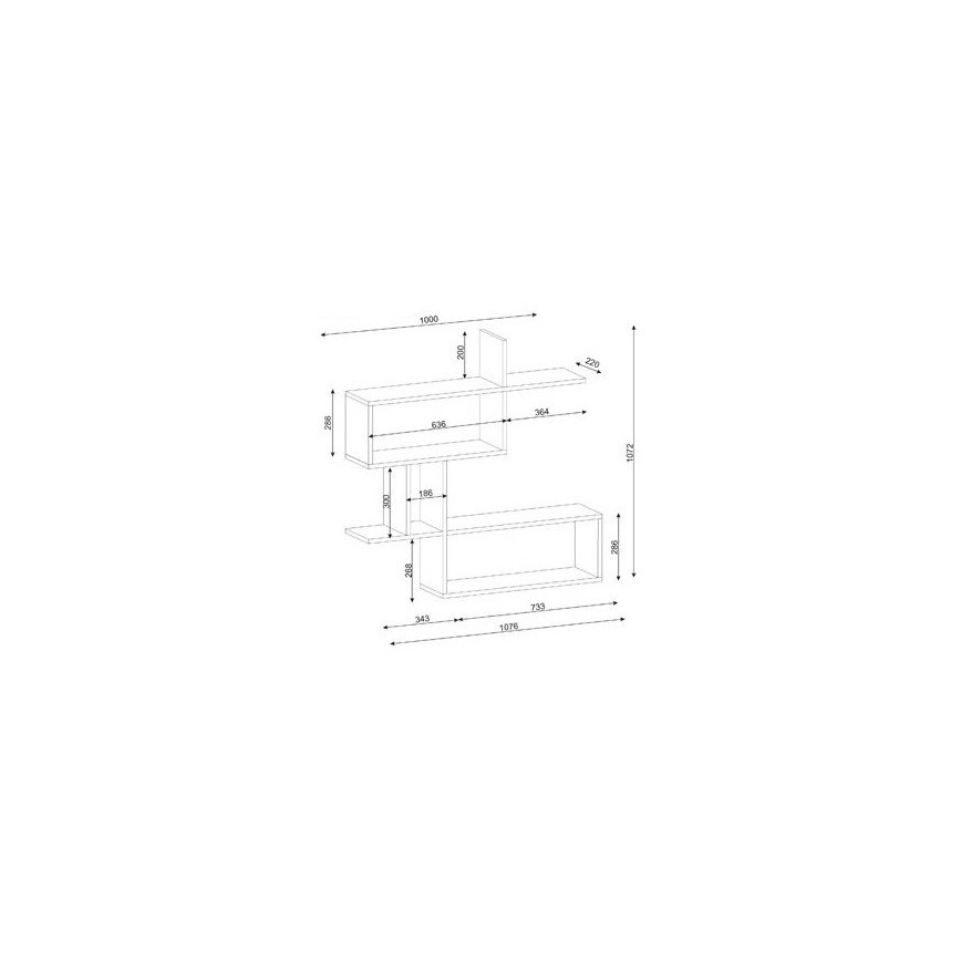 Estante de pared MONTERA 107x107 cm blanco