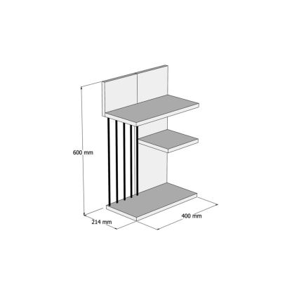 Estante de pared NEZMA 60x40 cm beige/antracita