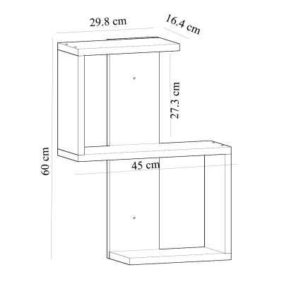 Estante de pared OCTA 60x45 cm blanco