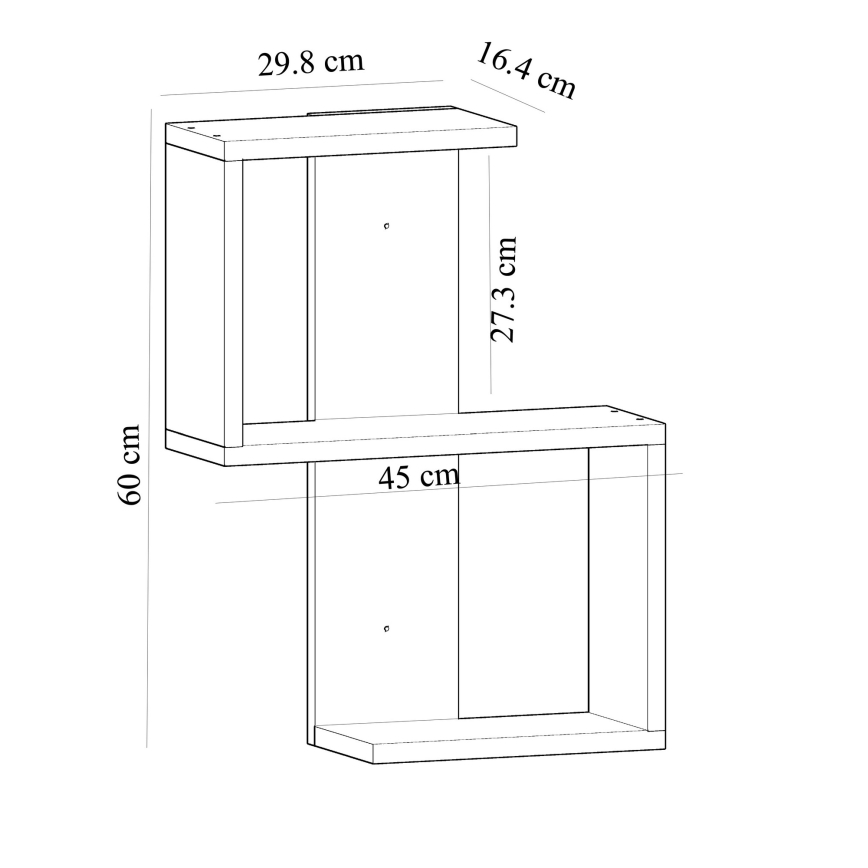 Estante de pared OCTA 60x45 cm blanco