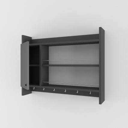 Estante de pared para cocina KNERR 65x85 cm antracita