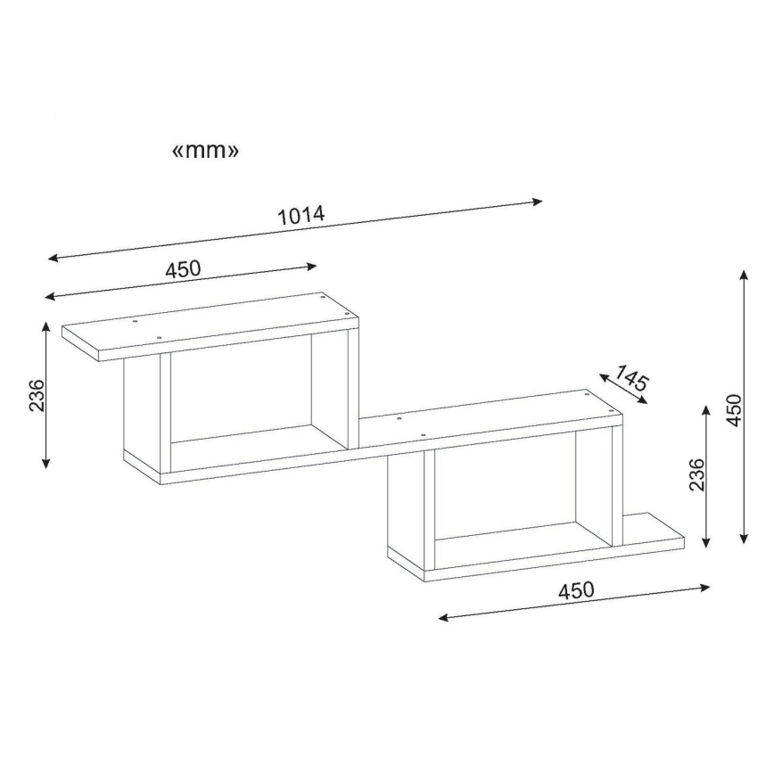 Estante de pared SELENE 45x101,4 cm blanco