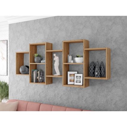 Estante de pared TRIO 65x161 cm roble wotan