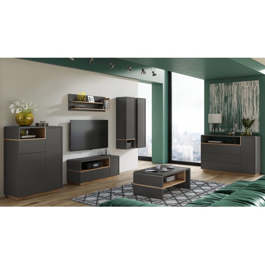 Estante FRED antracita/roble artisan
