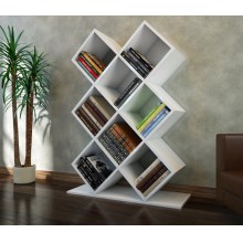 Estante para libros KUMSAL 129x90 cm blanco