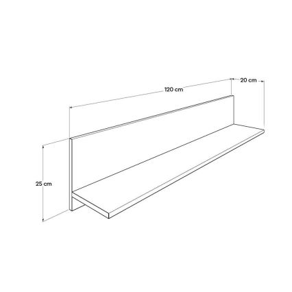 Estantería de pared 25x120 cm morada