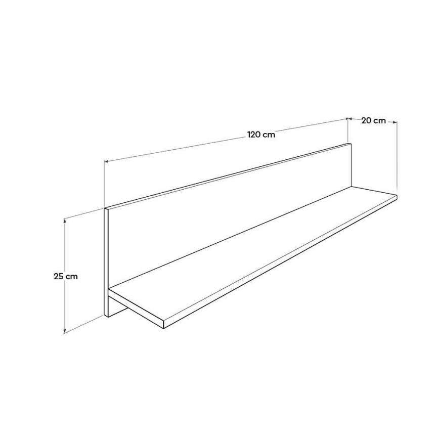 Estantería de pared 25x120 cm morada