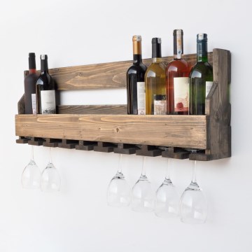 Estantería de pared 28x102 cm pícea marrón