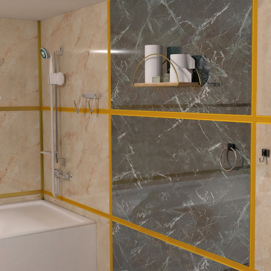 Estantería de pared 45x18 cm roble/dorado
