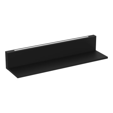 Estantería de pared con iluminación LED SHELF 10x60 cm negro