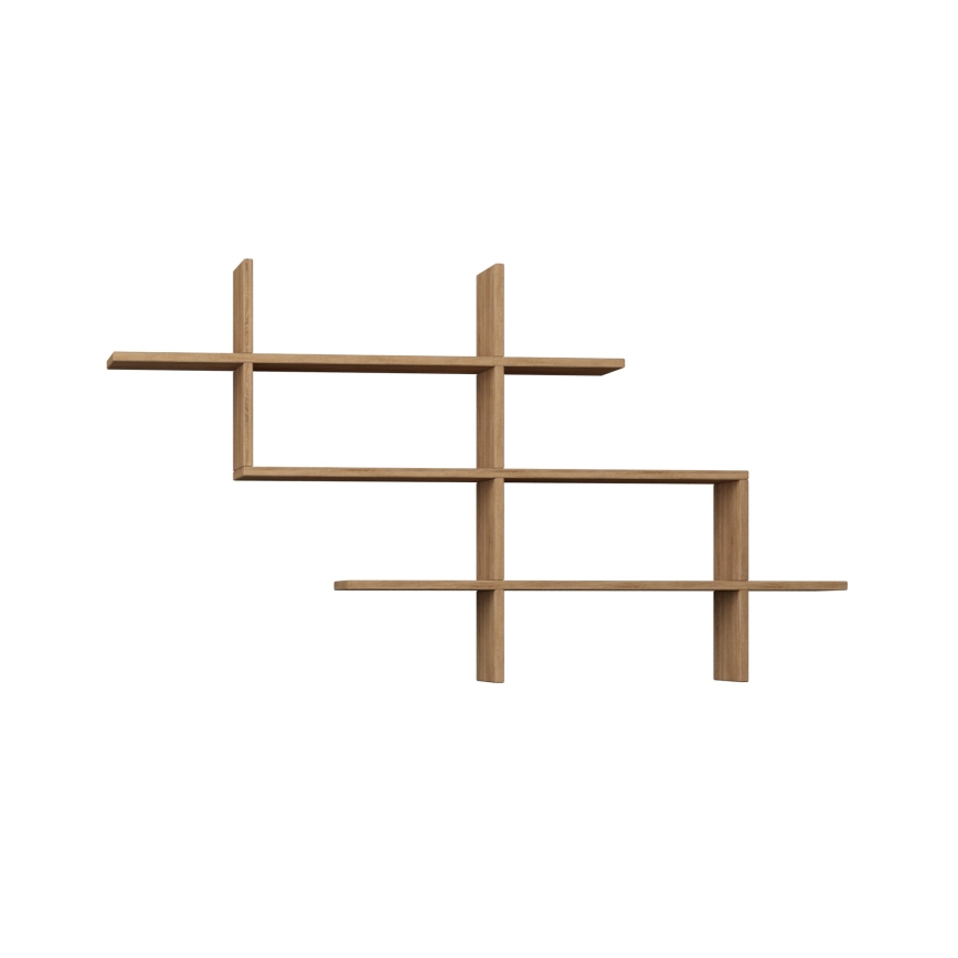 Estantería de pared HALIC 82x150 cm roble