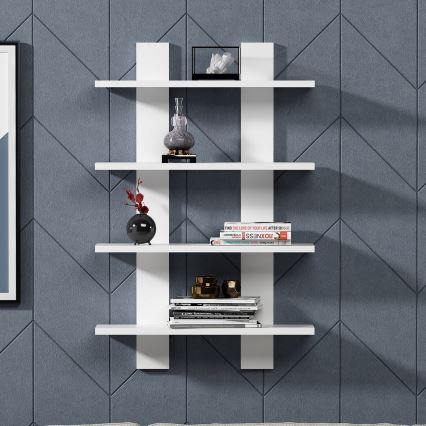 Estantería de pared LAUREL 90x60 cm blanco