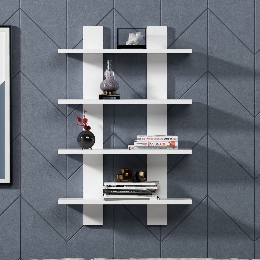 Estantería de pared LAUREL 90x60 cm blanco