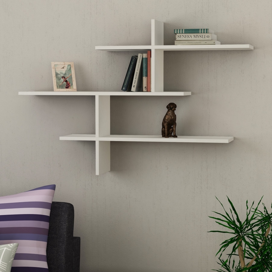 Estantería de pared LEO 80,5x123 cm blanco