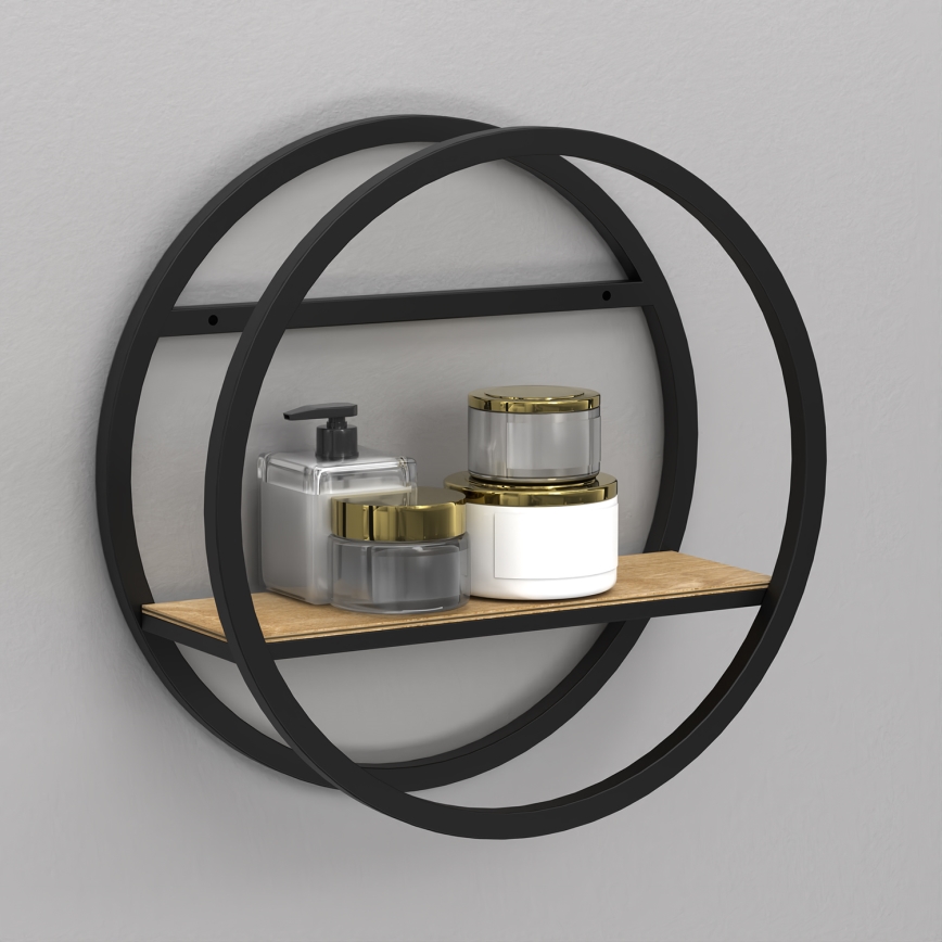 Estantería de pared SHELF diá. 39,5 cm roble