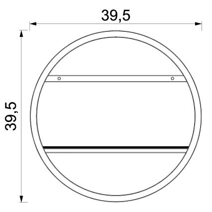 Estantería de pared SHELF diá. 39,5 cm roble
