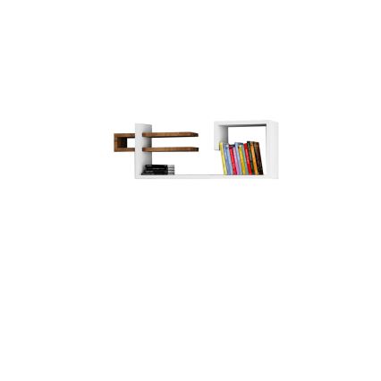 Estantería de pared STOR 30x90 cm blanco/marrón