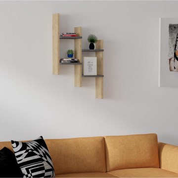 Estantería de pared SU 85x49 cm beige/antracita