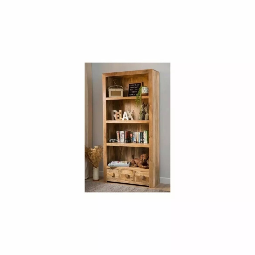 Estantería HINA 180x90 cm madera maciza/árbol de mango