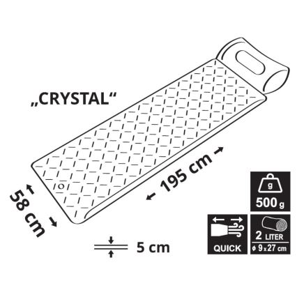 Esterilla de camping hinchable gris