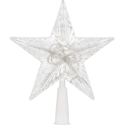 Estrella de Navidad LED RGB para el árbol de Navidad 10xLED/2xAA 15cm