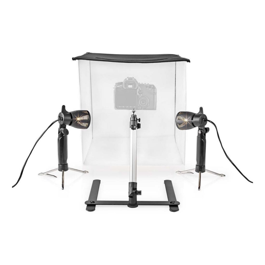 Estudio fotográfico LED portátil 2xGU10/5W/230V