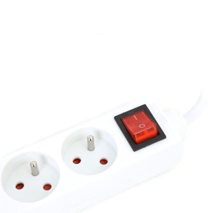 Extensión con interruptor 5Z Type E 1,5m blanco