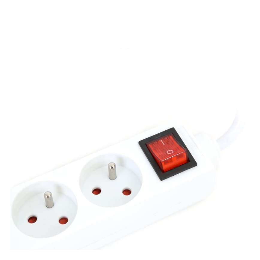 Extensión con interruptor 5Z Type E 1,5m blanco