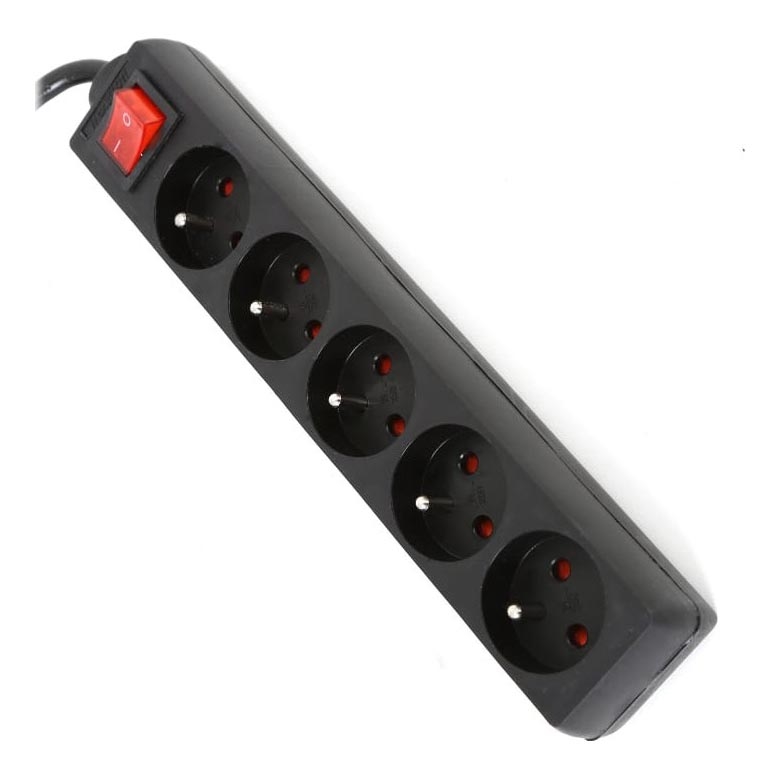 Extensión con interruptor 5Z Type E 1,5m negro