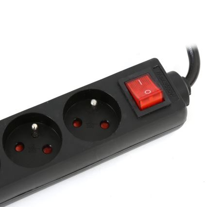 Extensión con interruptor 5Z Type E 1,5m negro