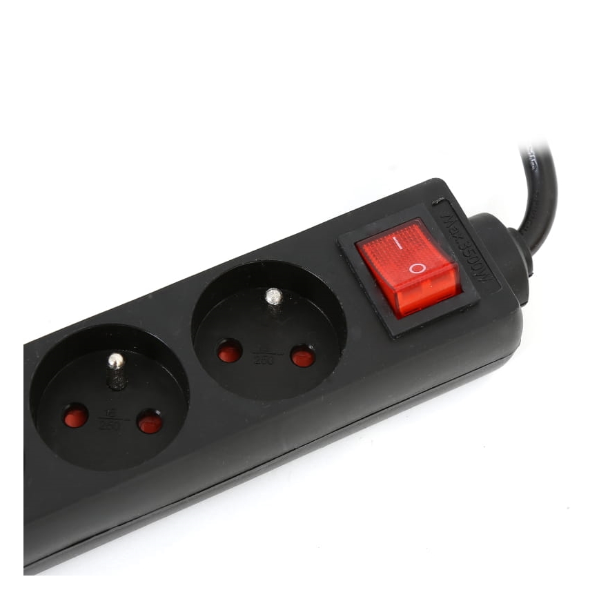 Extensión con interruptor 5Z Type E 1,5m negro