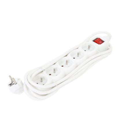 Extensión con interruptor 5Z Type E 3m blanco