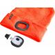 Extol - Gorra con linterna frontal y carga USB 250 mAh naranja neón talla UNI