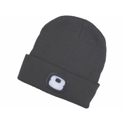 Extol - Gorra con linterna frontal y carga USB 250 mAh negro talla ÚNICA