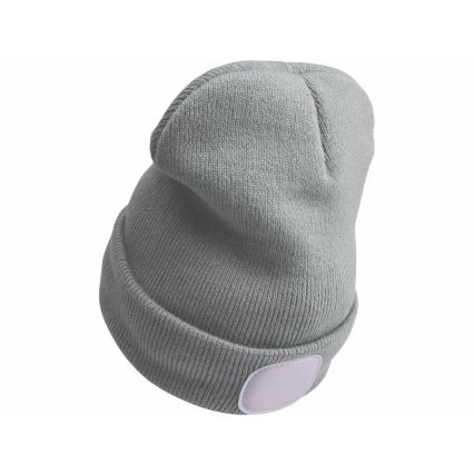 Extol - Gorra con linterna frontal y carga USB 300 mAh gris talla UNI