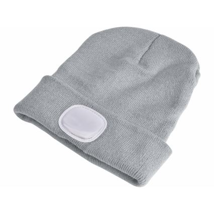 Extol - Gorra con linterna frontal y carga USB 300 mAh gris talla UNI