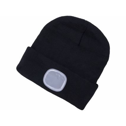 Extol - Gorra con linterna frontal y carga USB 300 mAh negro talla UNI