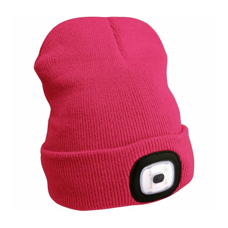 Extol - Gorra con linterna frontal y carga USB 300 mAh rosa talla UNI