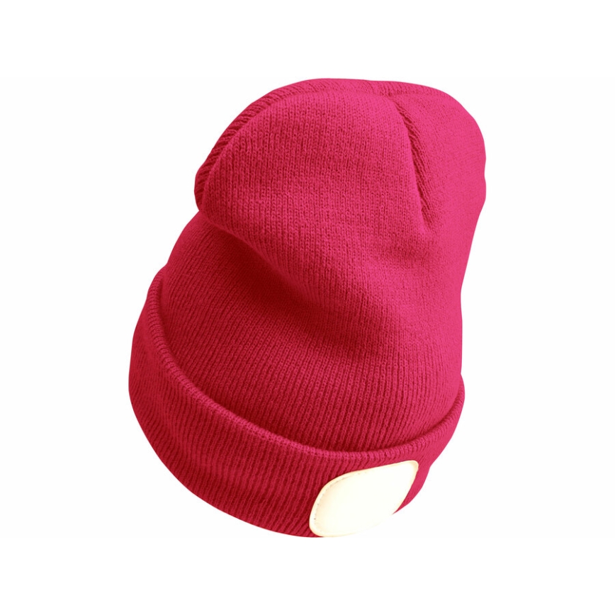 Extol - Gorra con linterna frontal y carga USB 300 mAh rosa talla UNI