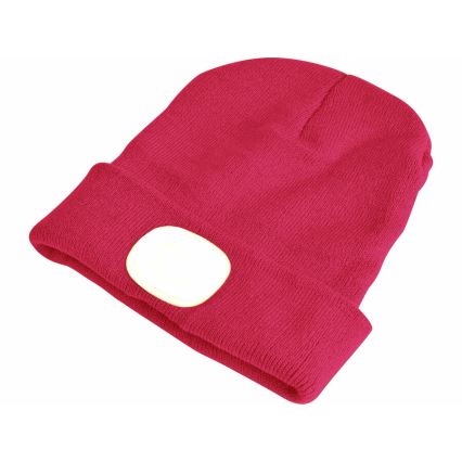 Extol - Gorra con linterna frontal y carga USB 300 mAh rosa talla UNI