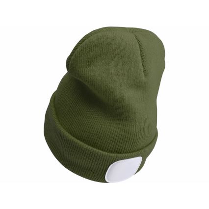 Extol - Gorra con linterna frontal y carga USB 300 mAh verde talla UNI