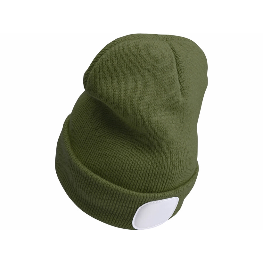 Extol - Gorra con linterna frontal y carga USB 300 mAh verde talla UNI