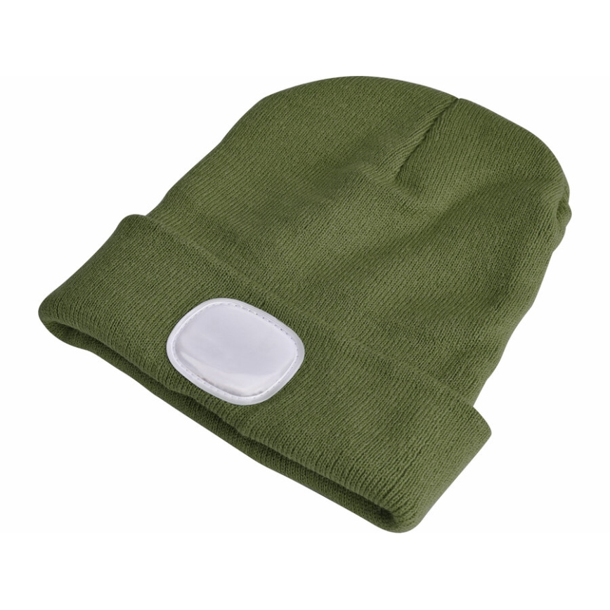 Extol - Gorra con linterna frontal y carga USB 300 mAh verde talla UNI