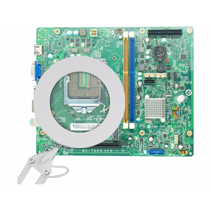 Extol - Lámpara de mesa LED regulable con una lupa LED/8W/5V 2900/4500/7500K blanco