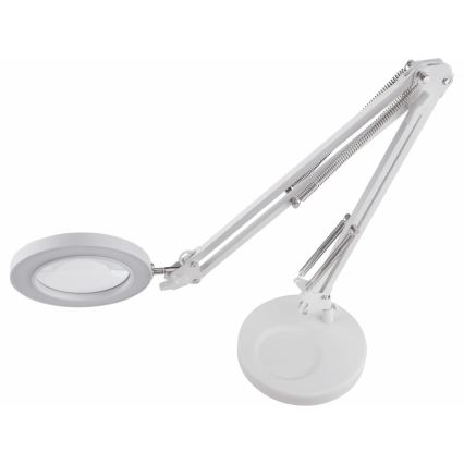 Extol - Lámpara de mesa LED regulable con una lupa LED/8W/5V 2900/4500/7500K blanco