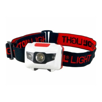 Extol - Linterna frontal LED con luz roja LED/1W/3xAAA negro/rojo