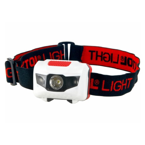 Extol - Linterna frontal LED con luz roja LED/1W/3xAAA negro/rojo